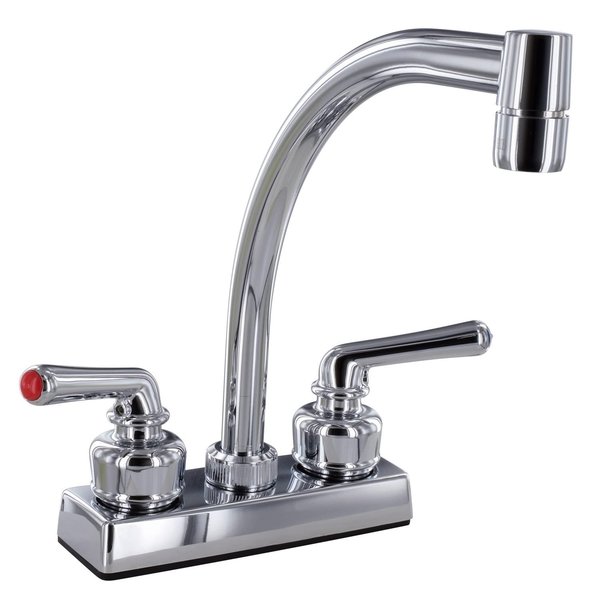 Valterra LEDGE FAUCET, 4IN HI-ARC, 2 LEVER TEACUP, PLASTIC, CHROME PF211307